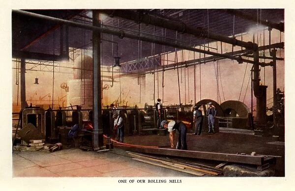 Rolling mill at Ibbotson Brothers and Company Limited, manufacturers of steel, saws, files, springs, bolts and nuts, Globe Works, Penistone Road, 1929