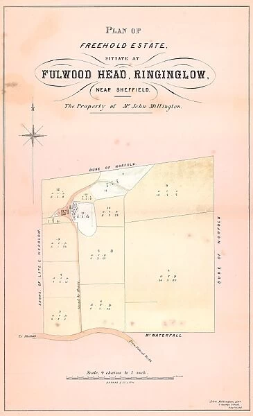 Sale plan Fulwood Head, Ringinglow, Sheffield, 1867