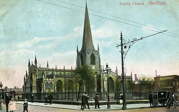 Sheffield Cathedral, Church Street, c. 1906