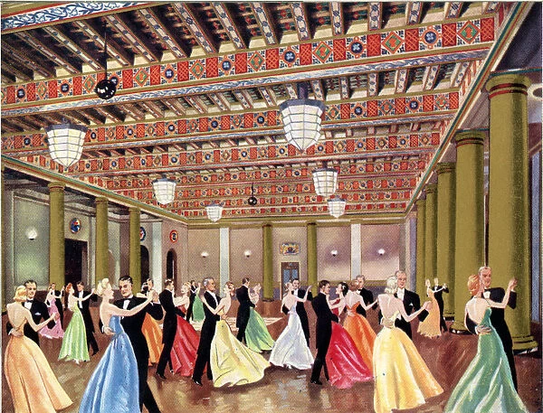 Sheffield City Hall, ballroom, 1952