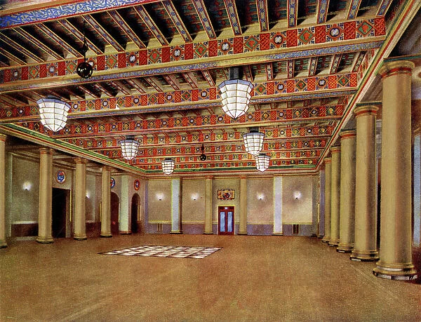 Sheffield City Hall, Central Hall (Ballroom) showing glass floor, 1952