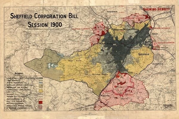 Sheffield Corporation Bill - land use density, 1900