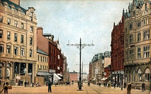 Sheffield, Fargate from Town Hall Square, 1908