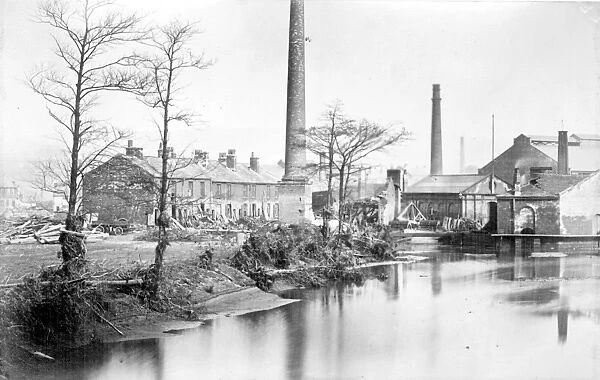 Sheffield Flood, Damage at William and Samuel Butcher, Steel Tilters and Rollers, Philadelphia Steel Works, Bacon Island, , 1864