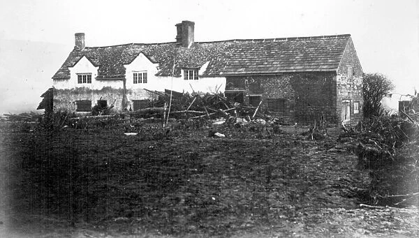 Sheffield Flood, Ruins of Farm at Owlerton, , 1864