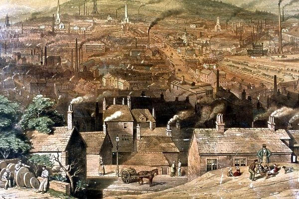 Sheffield from Park Hill, by William Ibbitt, 1855
