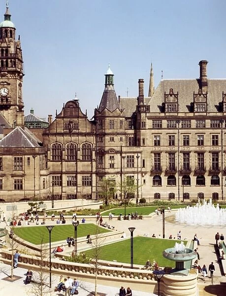 Sheffield Peace Gardens and Town Hall