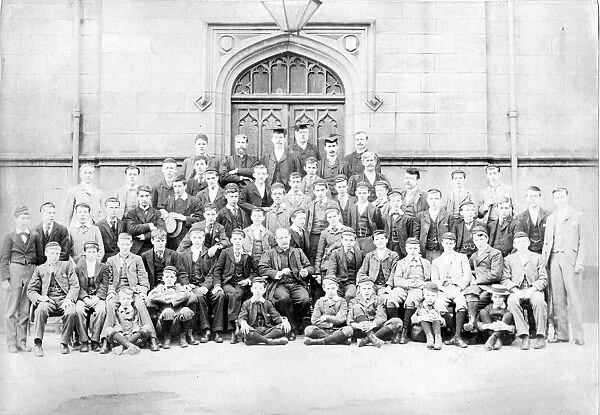 Sheffield Royal Grammar School, staff and pupils, 1896
