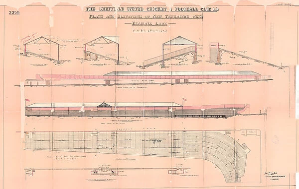 Sheffield United Football Club, Bramall Lane, Sheffield - plan of new terracing, 1901