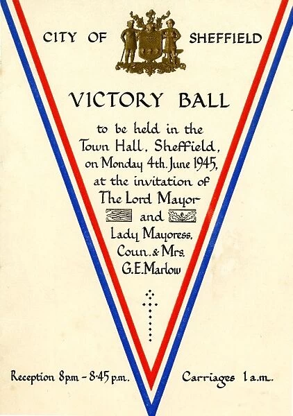 Sheffield Victory Ball (VE Day) 1945