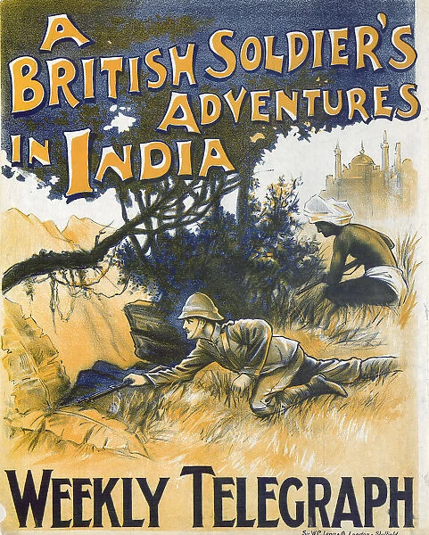 Sheffield Weekly Telegraph poster: a British soldiiers adventures in India, 1902