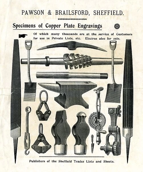 Specimens of copper plate engravings by Pawson and Brailsford