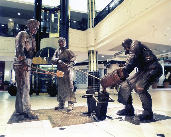 Steelworkers bronze statue, Meadowhall Shopping Centre