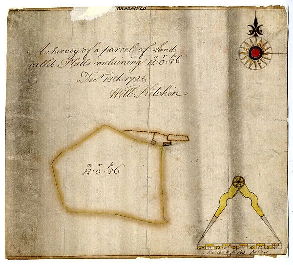 A survey of a parcel of Land called Platts... [Platts Farm, Ughill], 1728