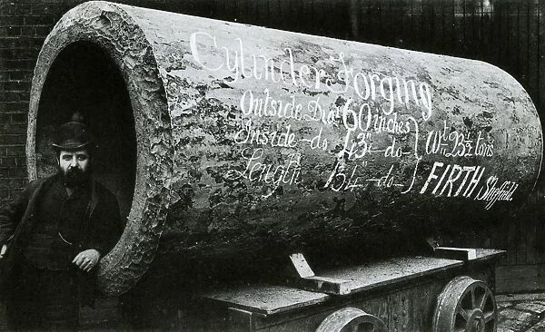 Thos. Firth and Sons Ltd. Norfolk Works, Sheffield - hollow forging for hydraulic cylinder, c. 1900