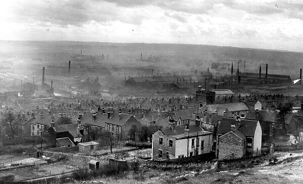 View over Wincobank and Brightside, Sheffield, Yorkshire, c. 1940s - 1950s