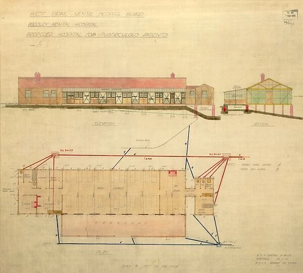 Wadsley Asylum  /  Middlewood Hospital - proposed Hospital for Tuberculosis Patients, 1925
