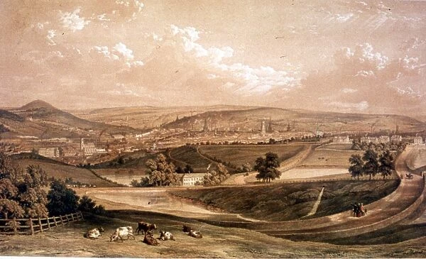 West View of Sheffield by William Ibbitt, 1855