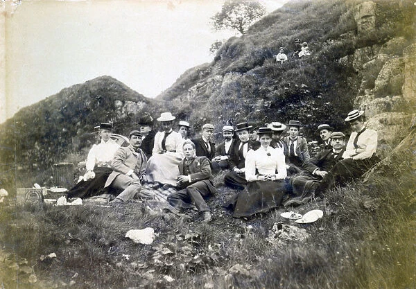Wightman family Victorian picnic, Yorkshire, 1893
