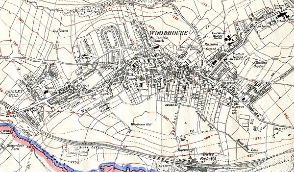 Woodhouse (extract from Ordnance Survey of 1935, revised to 1948)