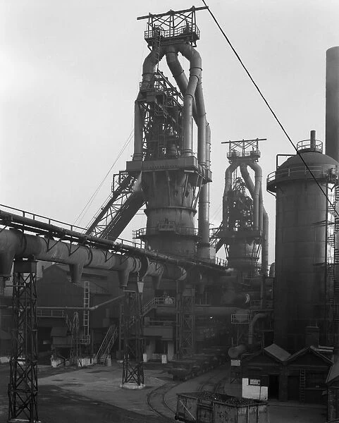 Blast furnaces, Park Gate Iron and Steel Co, Rotherham, South Yorkshire, 1964. Artist