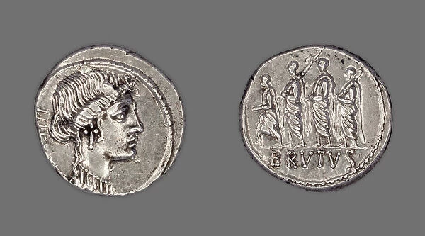 Denarius (Coin) Depicting Liberty, 54 BCE, issued by Roman Republic, M