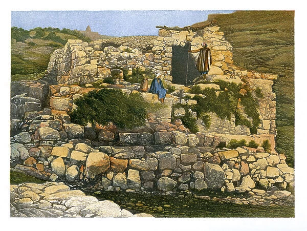 The Well of En-Rogel, Jerusalem, c1870. Artist: W Dickens