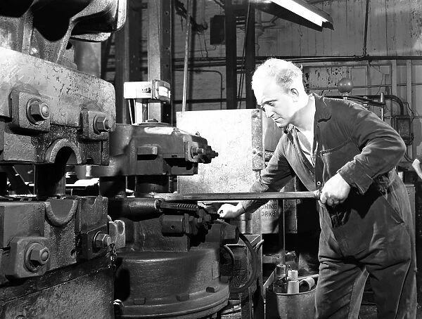 Forging heads at the Edgar Allen Steel Foundry, Sheffield, South Yorkshire, 1962