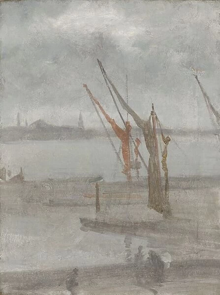 Grey and Silver: Chelsea Wharf, c. 1864  /  1868. Creator: James Abbott McNeill Whistler