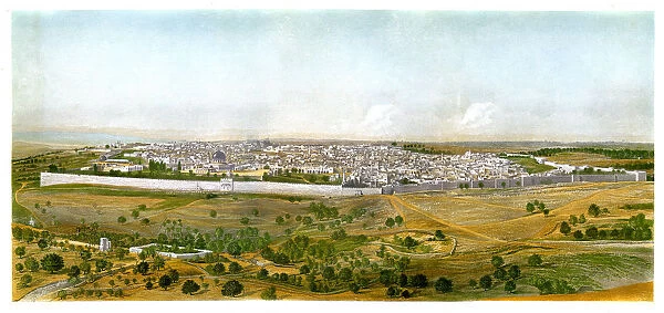 Panorama of Jerusalem, c1870. Artist: W Dickens