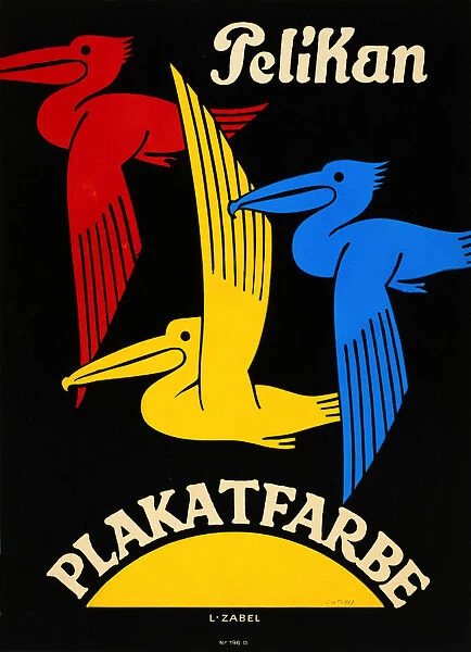 Pelican poster color, 1920-1925. Creator: Zabel, Lucian (1893-1936)