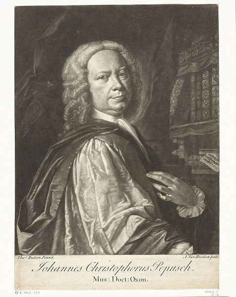 Portrait of the Composer Johann Christoph Pepusch (1667-1752), First half of the 18th cent