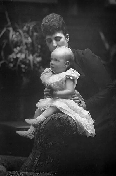 Princess Louise (1867-1931) with her daughter Princess Alexandra (1891-1959), 1893. Artist: W&D Downey
