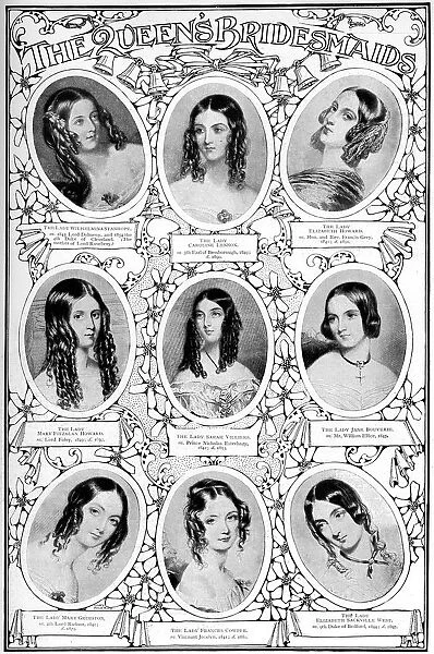 Nine of Queen Victorias bridesmaids, 10 February 1840