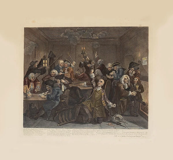 A Rakes Progress, Plate 6: Scene In A Gaming House, ca 1735