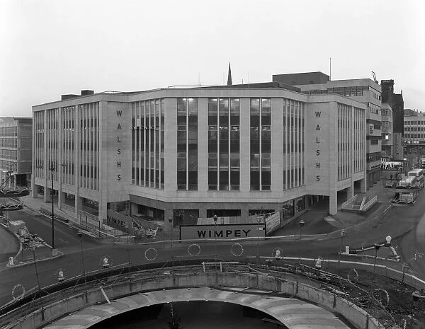 Walshs department store in Sheffield during its redevelopment, South Yorkshire, 1967