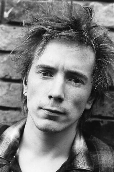 Ex Sex Pistols lead singer Johnny Rotten seen here during a photo shoot with Keith Levine