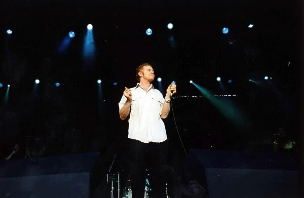 Mick Hucknall of Simply Red at Cardiff Castle - 26th July 1999 - Western Mail