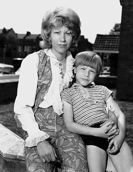 Pat Andrews, former girlfriend of Rolling Stone Brian Jones with their son Mark in 1969