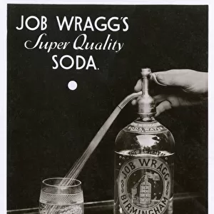 Advertising card for Job Wraggs Super Quality Soda Water