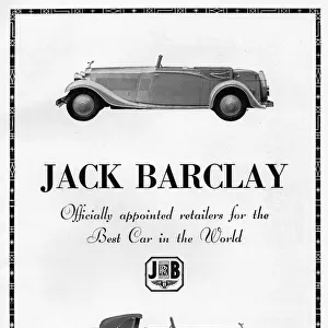 Advert for Jack Barclay, car retailers, 1936