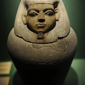 Canopic jar. Tomb 57 of Iunefer. Hawara Cemetery. Egypt. C