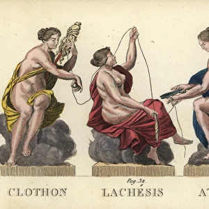 Clotho, Lachesis and Atropos, the Greek Fates or Moirai