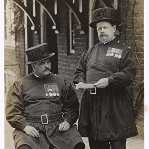 Edwardian beefeaters at the Tower of London