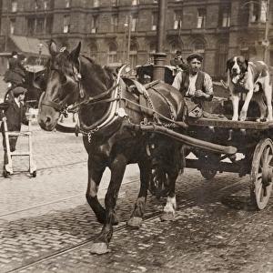 Horse and cart during transport strike, Liverpool