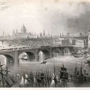 London, Southwark & Blackfriars bridges 1854