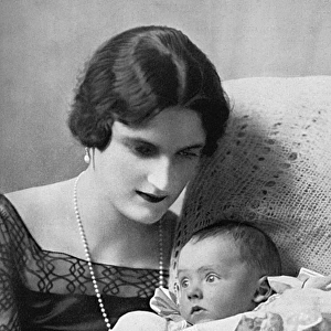 Mrs Anthony Eden & son Simon by Madame Yevonde