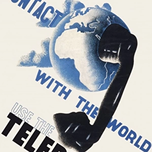 Poster advertising the telephone