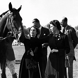 The Queen and Princess Margaret at Badminton