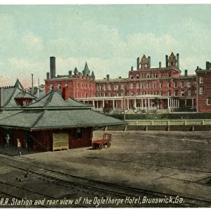 Railroad Station and Oglethorpe Hotel, Brunswick, GA, USA